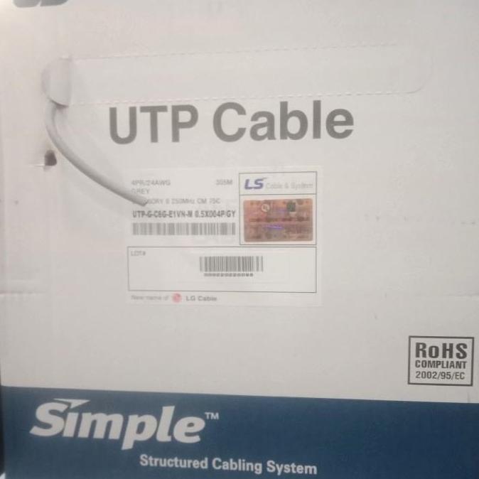 Kabel UTP Cat 6 UTP Cable LS Simple