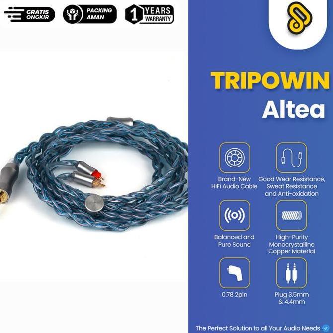 Promo TRIPOWIN ALTEA 6N OCC High-Purity Monocrystalline Copper Kabel IEM Diskon