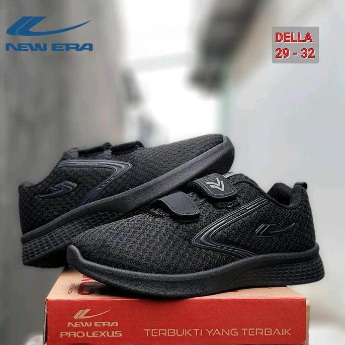 Sepatu anak sekolah perekat Sepatu sekolah anak pelkro sepatu anak hitam polos tanpa tali