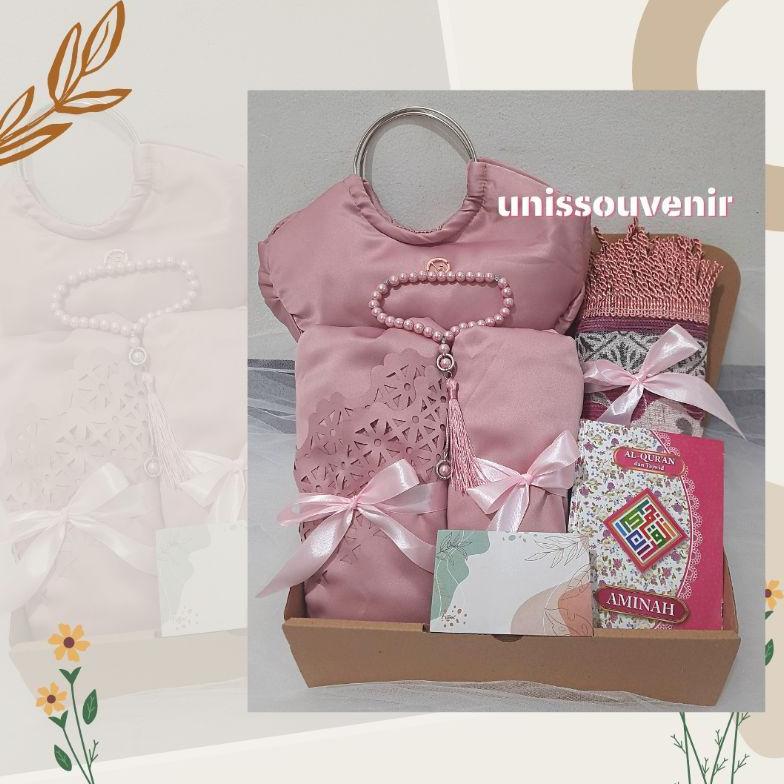 [TERBAIK] Hampers Mukena seserahan bahan silk/seperangkat alat sholat/paket muslimah/kado cewek