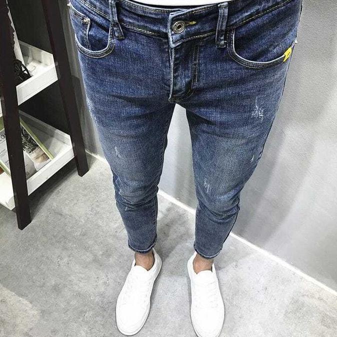 Limited Celana Pria Panjang Blue Jeans Jeans Slim Fit Jeans Denim Blue States Celana Pensil Pria Cel
