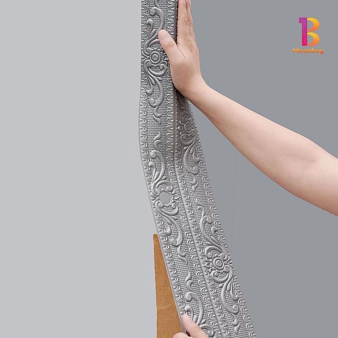 Yoksx- 6 Warna Stiker Dinding Berperekat Untuk Menghias Langit-Langit Sudut Atas Pvc Putih, Emas Tua