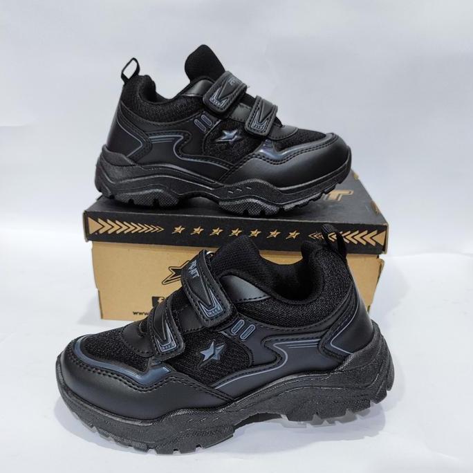 Sepatu Sekolah Anak Perempuan Laki Kretekan PRO ATT Hitam Putih 31-3 Fashion