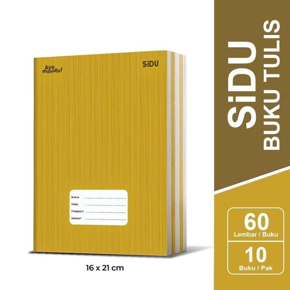 BUKU TULIS SIDU COVER SAMPUL NAMA ISI 60 LEMBAR / BUKU SIDU CRAFT 60 LEMBAR (1 PACK ISI 10 BUKU)