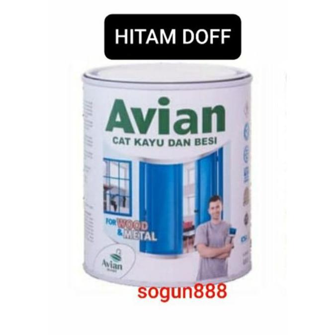 New- Avian cat kayu dan besi Hitam Doff 1 kg. Black matt. Black doff.