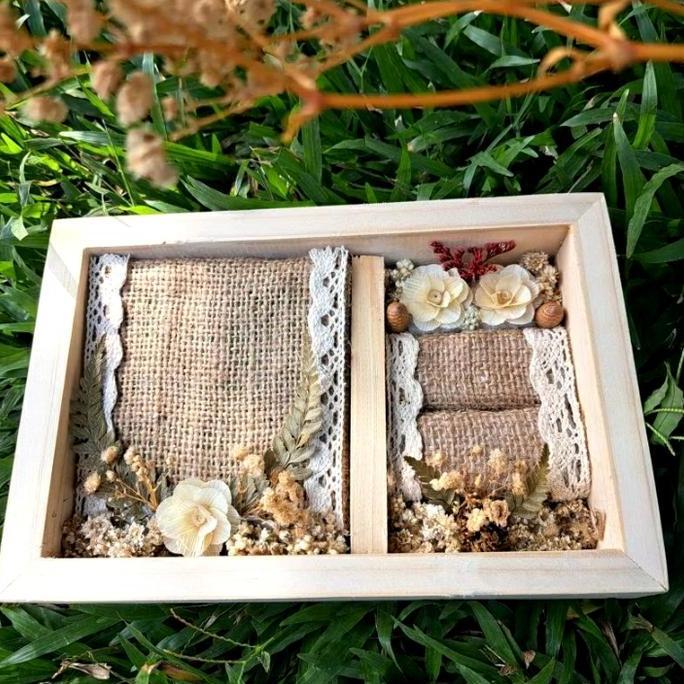 Ready Kotak seserahan 2in1 / Kotak perhiasan rustic