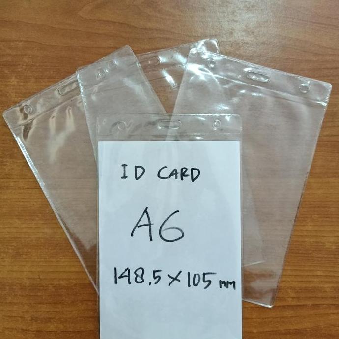 Plastik Panitia ID Card 11 x 17 CM Ukuran A6 isi 100 Lbr Transparan Tegak untuk Kartu Panitia murah