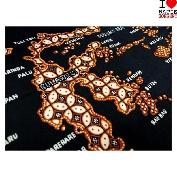 Ready Kain Batik Peta Indonesia pajangan hiasan dinding souvenir oleh-oleh