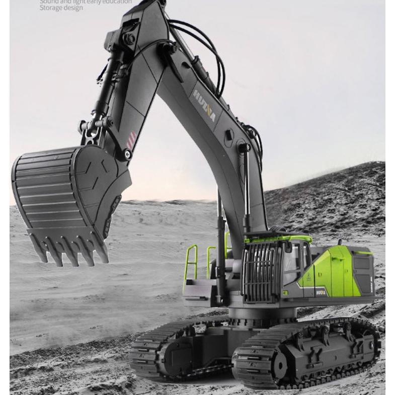 [ready] RC Excavator Huina 1593 1/14 22ch Metalik Hitam