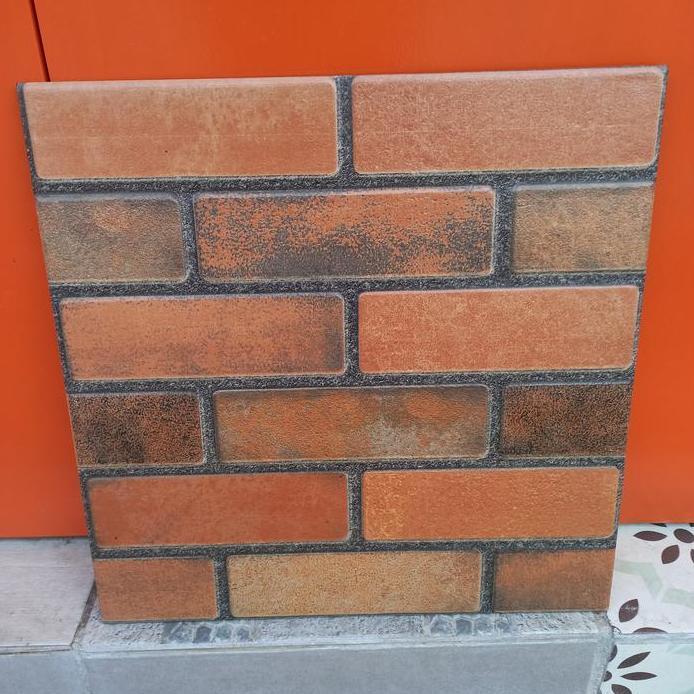 KERAMIK 40X40 BATA MERAH MOTIF BATA / KERAMIK MOTIF BATA murah