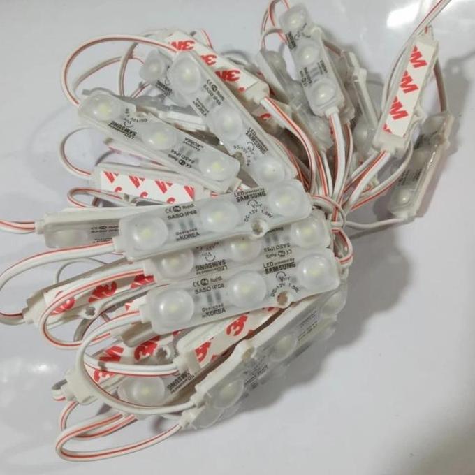 Ready stock lampu LED modul 3 mata SASO Samsung original cool white 100 pc