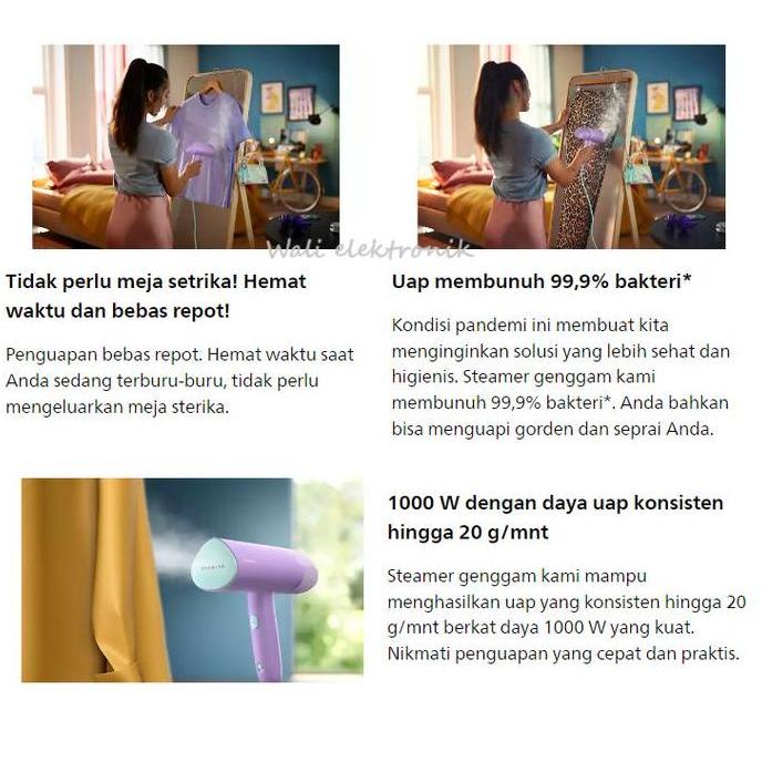 Philips Handheld Steamer STH3010/70 - Setrika Uap Portable - setrika travel - setrika philips