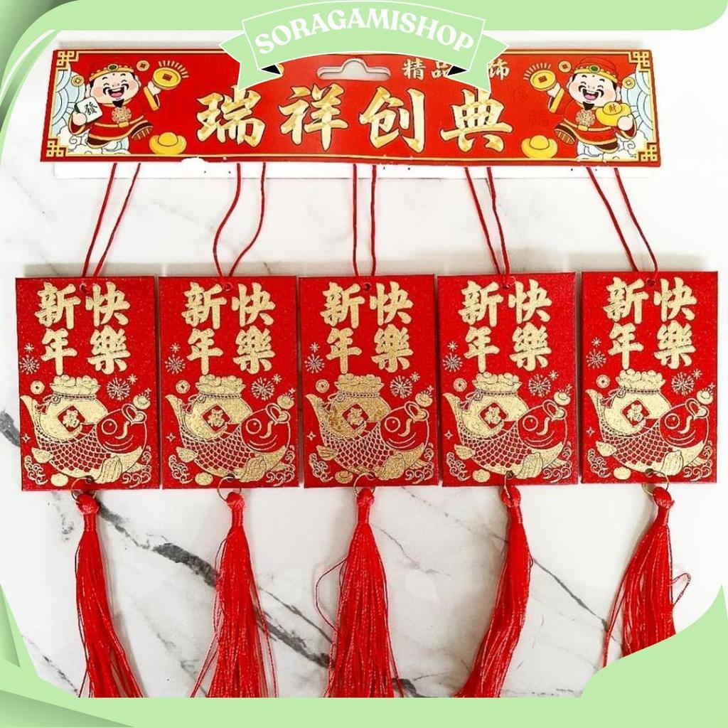 Gantungan Angpao Imlek/Hiasan Imlek/Gantungan Imlek/Angpao Imlek/Hiasan Pohon/Angpao Gantung/Angpau 