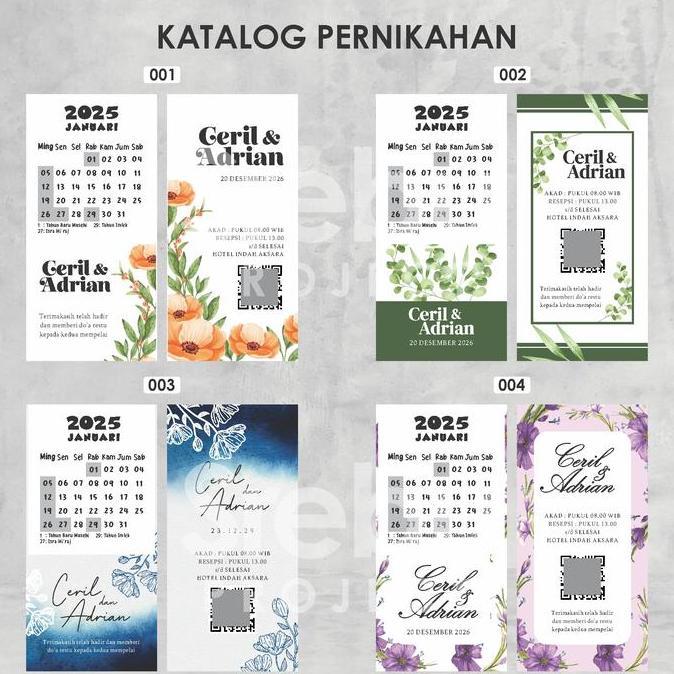 Ready (ISI 54 PCS) Souvenir Kalender Duduk 2026 Besar/ Souvenir Pernikahan / Undangan Khitan / ulang