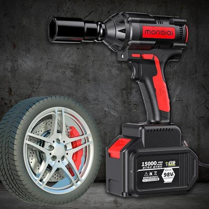 DELSMART Impact wrench Cordless 98V 560N/M 2 baterai mesin impact buka baut bor impact baterai inpek