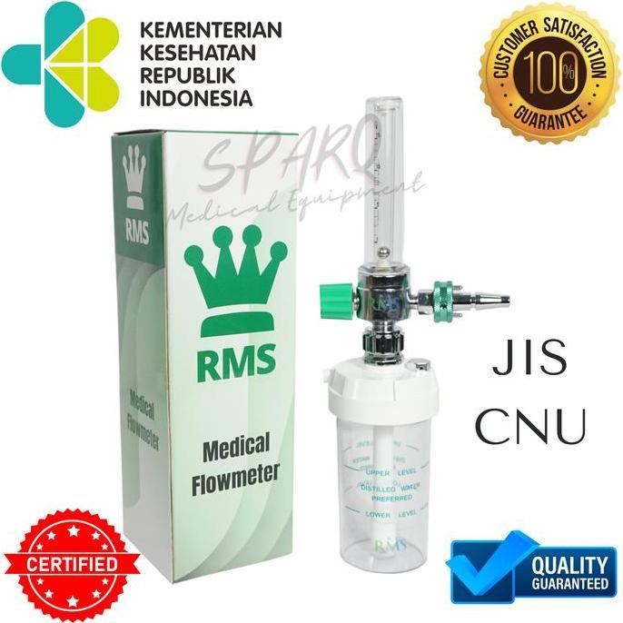 Flowmeter JIS Humidifier Oksigen / Oxygen / Regulator Dinding JIS