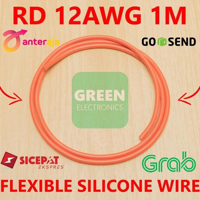 Kabel Cable AWG 12 AWG12 12AWG Silicone Wire Merah Red