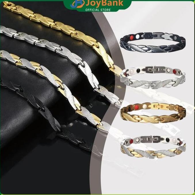 NAZALA Gelang Tangan Terapi Magnetik Pola Naga Bahan Paduan Seng Untuk Pria Dan Wanita Kesehatan Fas