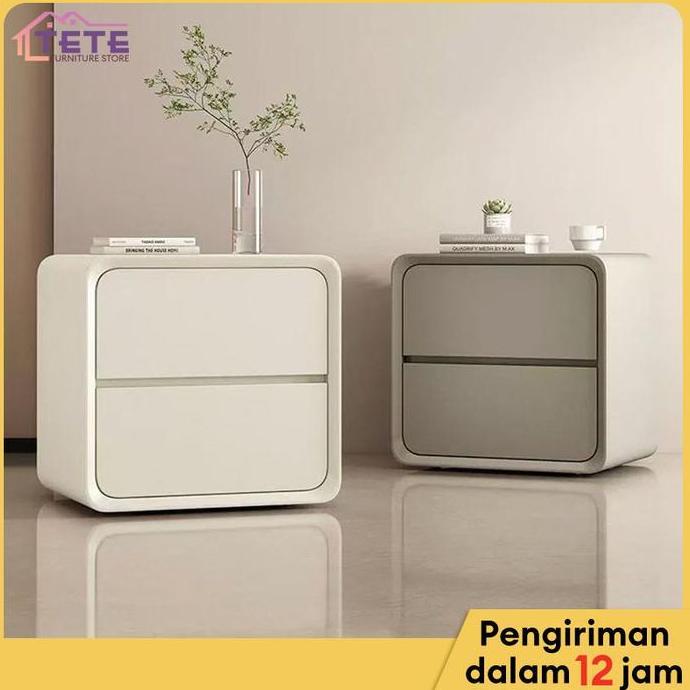 CARADA TETE(TOK)-Meja Nakas 30cm Meja Nakas Kulit Asli Minimalis Bedside Tables Kecil Modern Meja Su