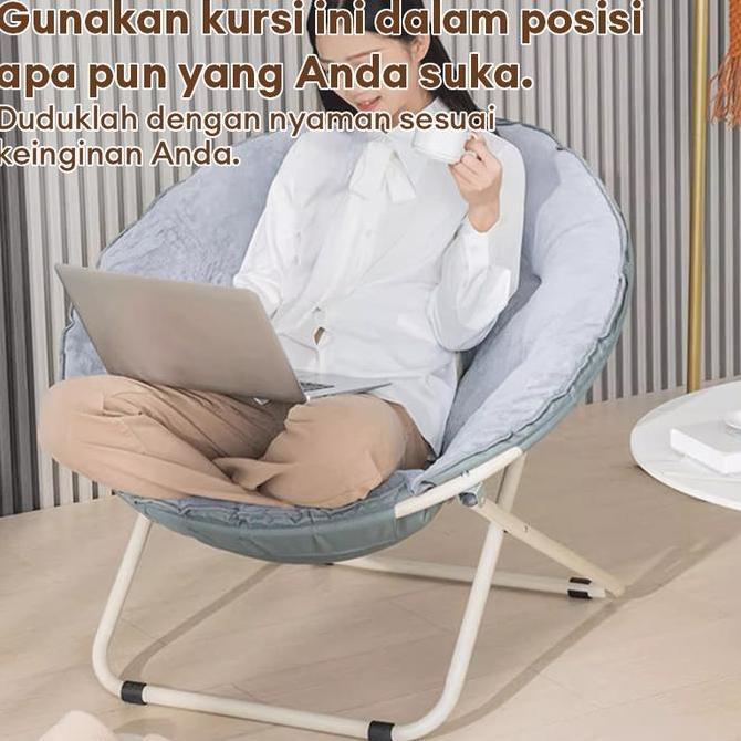 CARADA TETE(TOK)-Kursi Lipat Kursi Bulat Kursi Malas Kursi Santai Kursi Kain Oxford Kursi Sandaran B