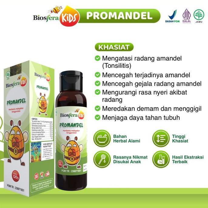 Biosfera Kids Promandel Amandel Radang Tenggorokan Flu Pro Mandel