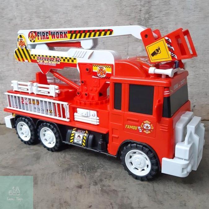Promo Mainan Anak Die Cast Gelambir Pemadam Kebakaran Friction Ukuran Besar Gbk Cod
