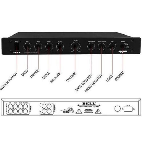 BOX TONE CONTROL PARAMETRIC PARAMETRIK CX40 CX 40 CX-40 BELL BGR ASLI