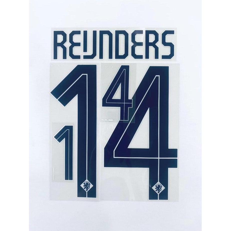 NEW Nameset BELANDA 2024 Home = REIJNDERS (14). Original Nameset for Jersey.