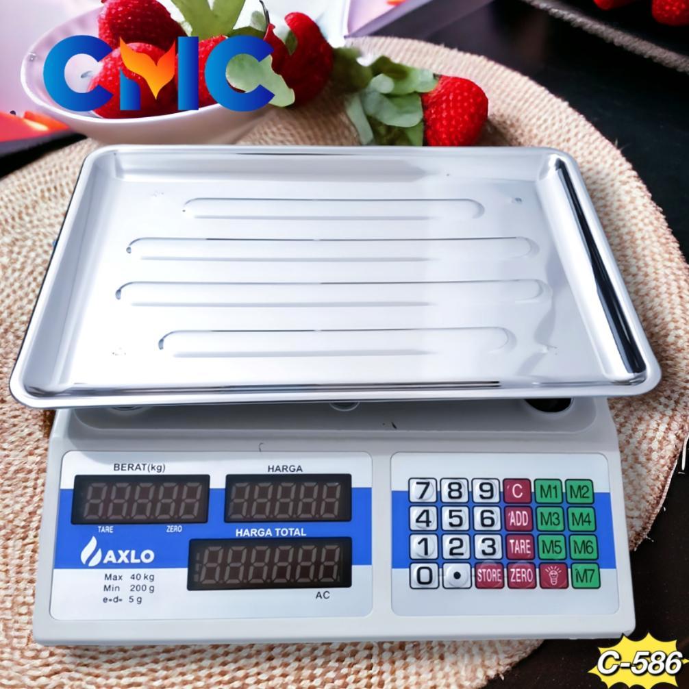 BEST DEALS AXLO/ CMC Timbangan Buah Digital 40kg Timbangan Laundry Serbaguna Multifungsi