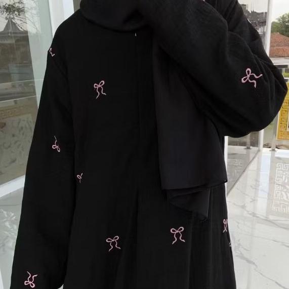 Awet Zarina Abaya - Abaya Coquette Pita Bordir Gamis Remaja Dewasa By Zapiea