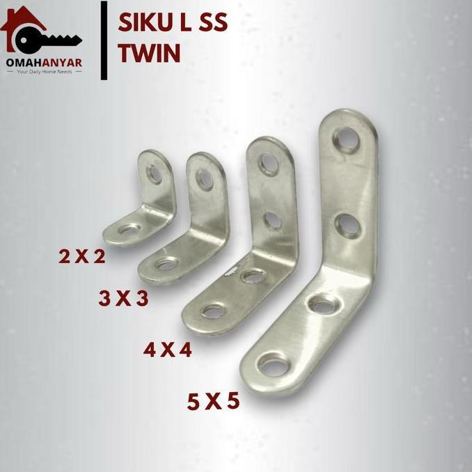 ] Siku L Ambalan Siku Siku Rak Stainless  Steel Bahan Tebal & Tipis