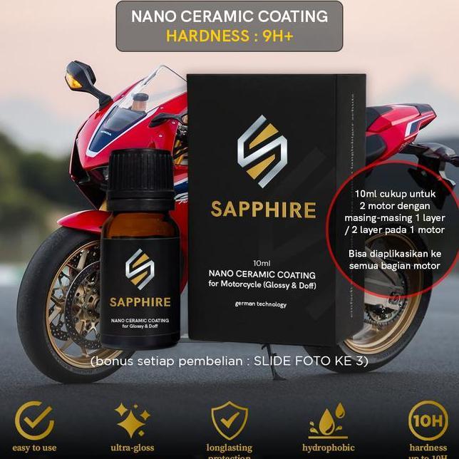 Motorcycle Coating By Sapphire Nano Ceramic Coating Body Motor Doff Glossy Pengkilap