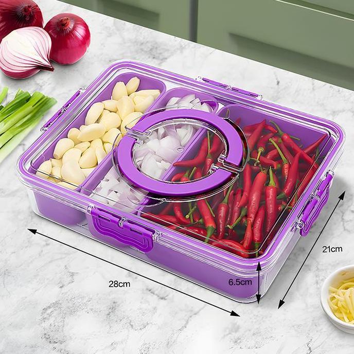 TERBARU Kontainer Kulkas Tempat Penyimpanan Makanan Dengan Saringan dan Tutup Transparan Penutup pen