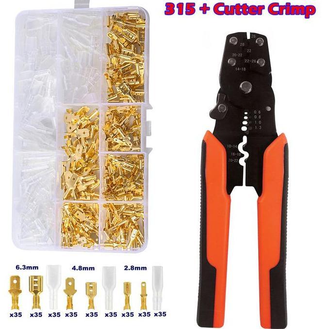 RAMADHAN_GROSIR - SET TANG TERMINAL SKUN CRIMP CONNECTOR SPADE KIT 315PC 270PC 110PC - CONNECTOR MAL