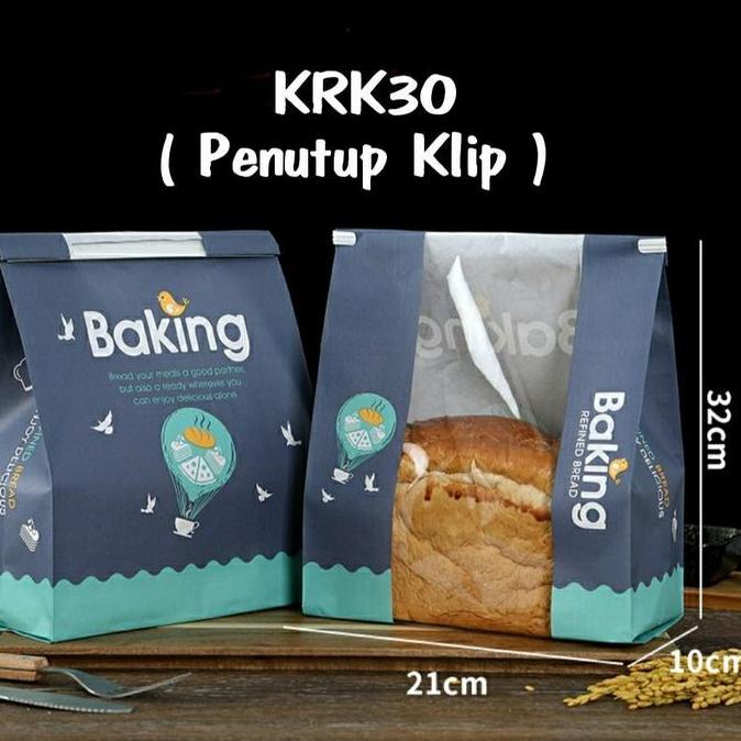 :=:=:=:=] Plastik Klip Roti Tawar KRK030 Kemasan Plastik Kertas Roti