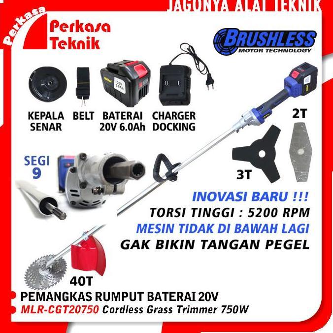 Mollar MLR-CGT20750 Pemangkas Rumput 20V Cordless Grass Trimmer 750W