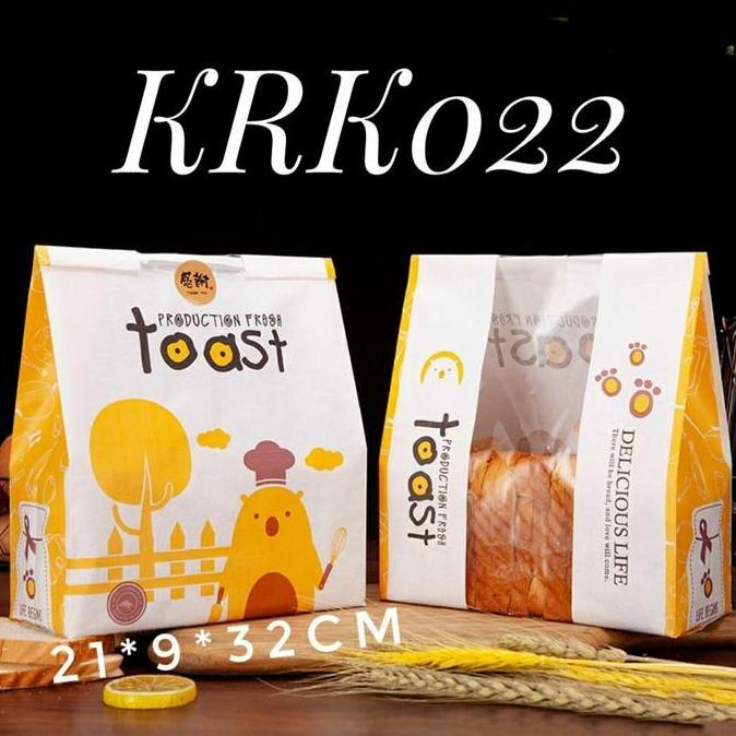 Buruan beli] Kemasan Roti Tawar KRK022/ Plastik Kertas Roti/ Roti Tawar