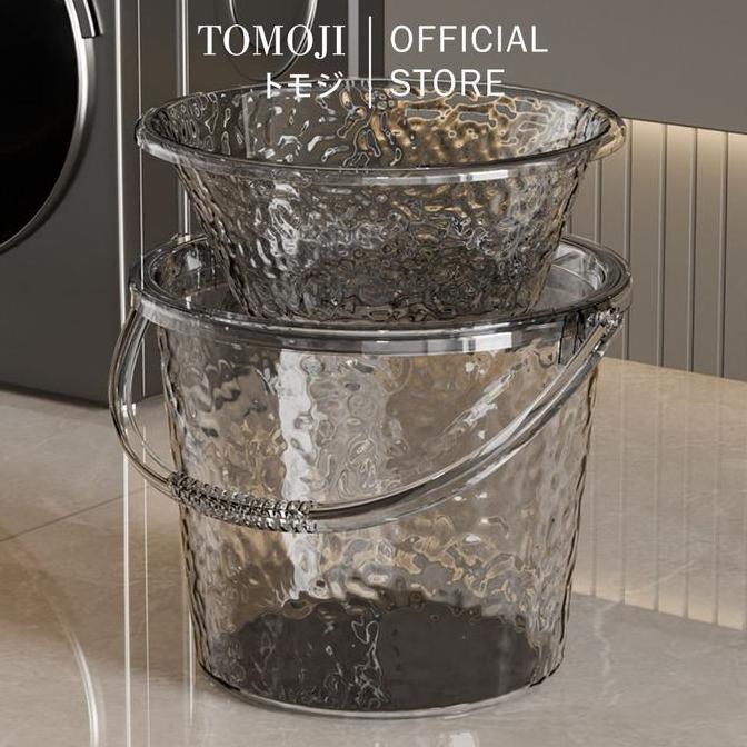 TOMOJI Ember Gayung Baskom - Perlengkapan Mandi Minimalis Estetik & Berkualitas, Desain Modern, Coco