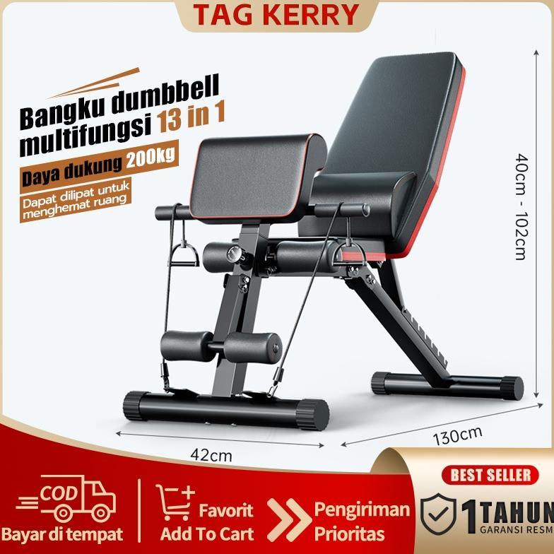 READY STOCK Adjustable Folding Fitness Bench  Home Sit Up Exercise Bench/ Fitness Adjustable Press S