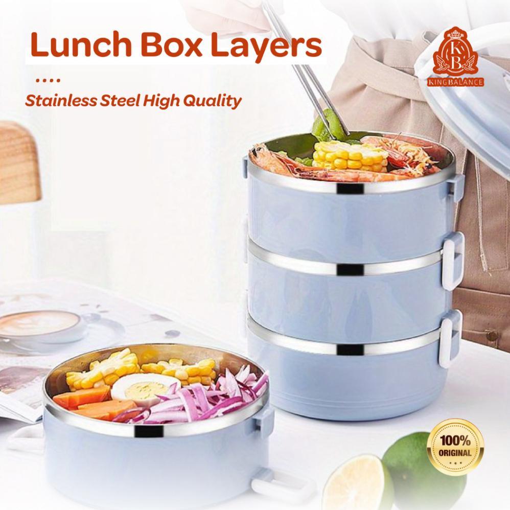 BIG PROMO King Balance Kotak Makan Rantang Makan Siang Stainless Susun Bento Besar Rantang Makan Mew