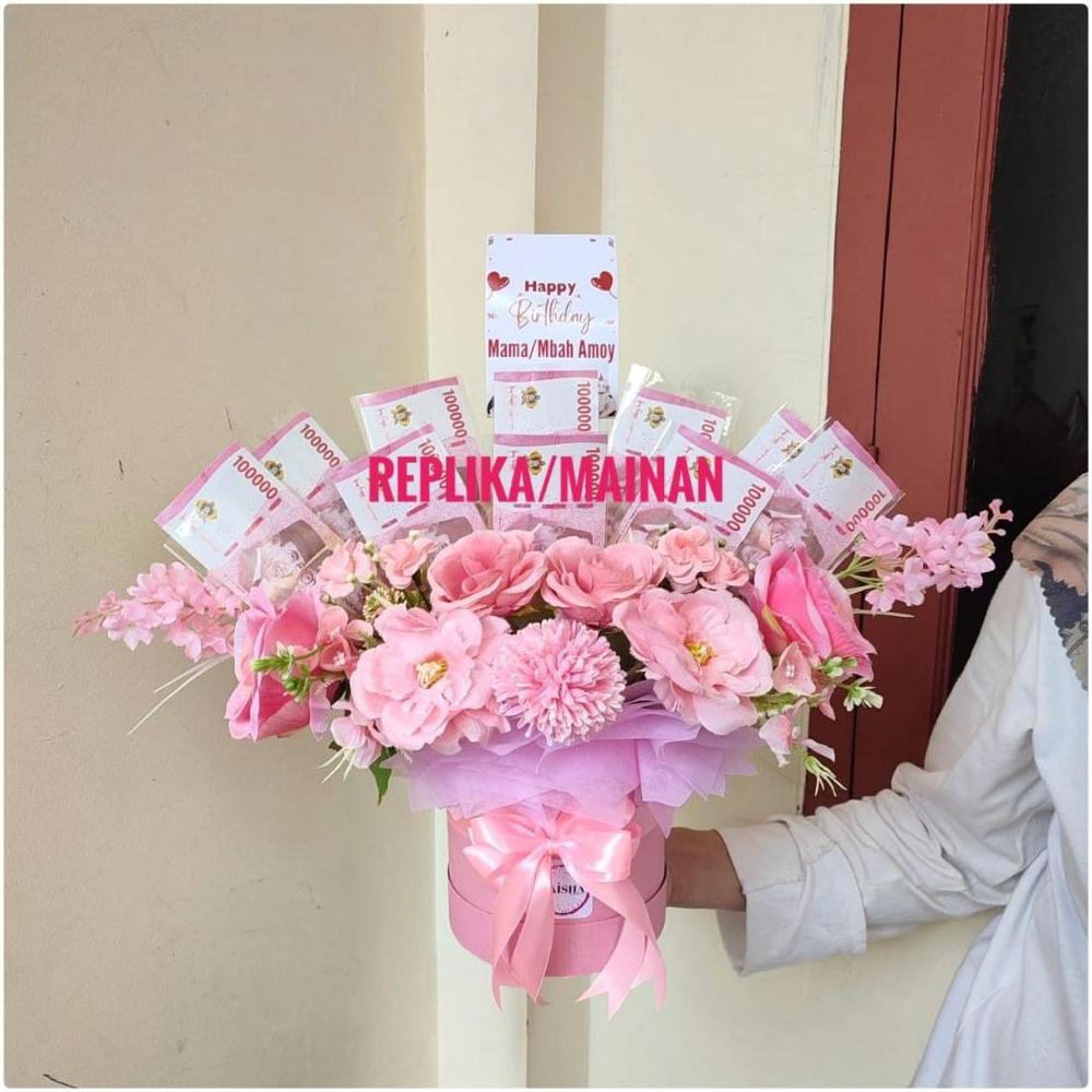 [Hello.missflorist] Bloom Box Buket Uang Kosongan Buket isi sendiri Buket Uang Bloom Box Uang