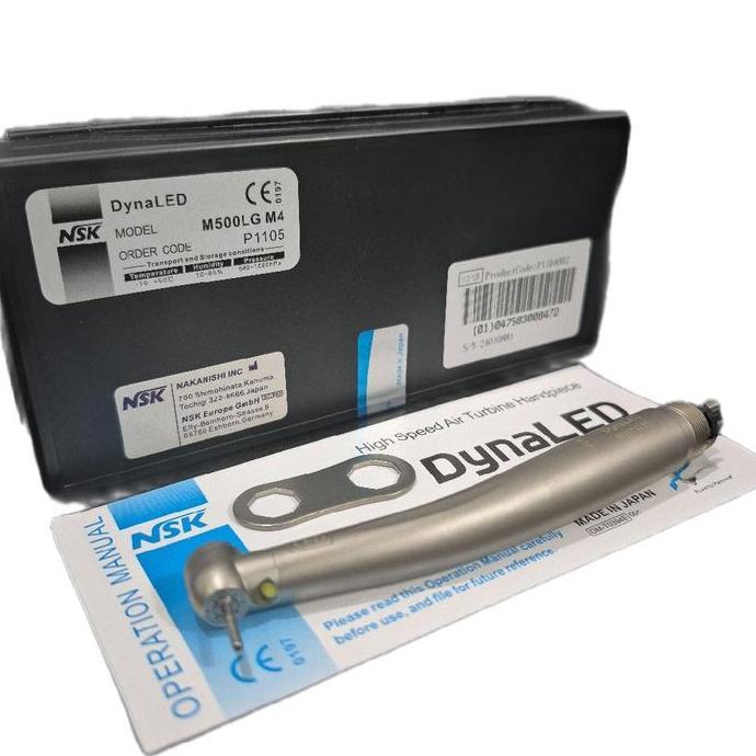 Handpiece Highspeed DYNA LED 4 Hole / Dental High Speed Push Button Lampu