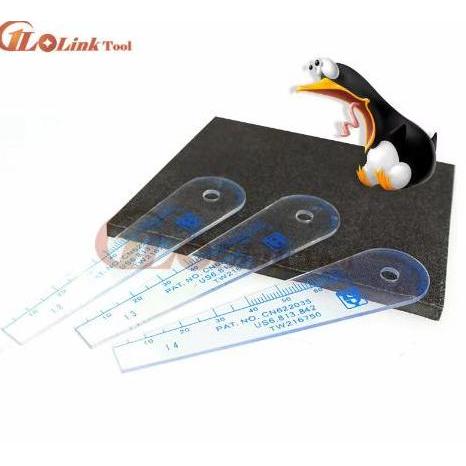 18 sheet Plastic Feeler Gauge Feeler Plastic Plugs 0.05-1.5mm Thickness Gauge Measurement Tool gap g