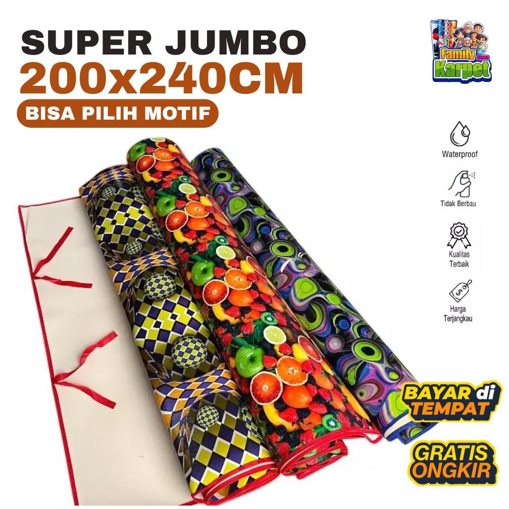 Grade A - Karpet Jumbo 200x240cm / Tikar Spon Besar Jumbo Tahan Air Antislip / Alas Kasur