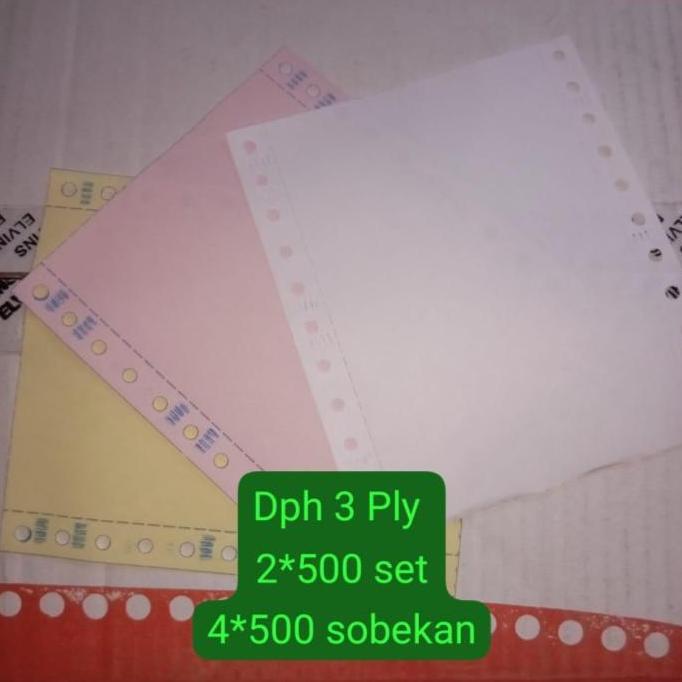 Kertas WARTEL 3ply Continuous Form 1/4 letter 3Ply