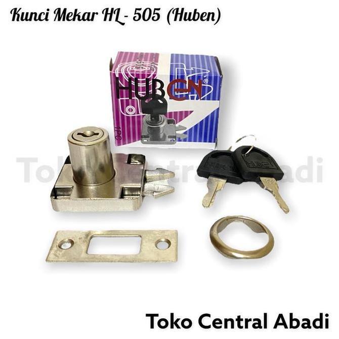 * KUNCI MEKAR HUBEN HL 505 HUBEN / KUNCI PINTU LEMARI GESER SLIDING *