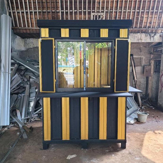 Terlaris Booth Container / Gerobak Stand Office Kontainer Premium Knockdown 1.5X1X2