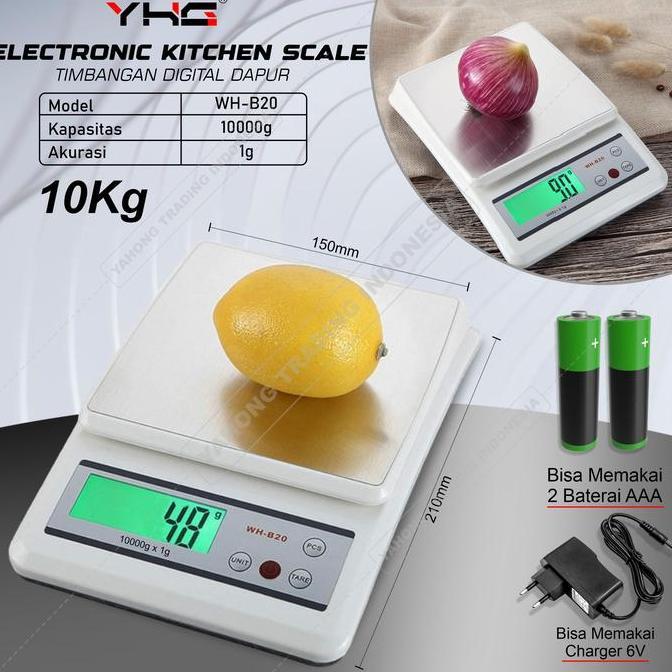 LOMARASHOP Timbangan Dapur Digital WH-B20 10kg Akurasi 1g YHG