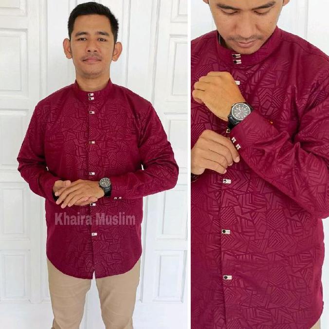 kemko sultan Baju Koko embos atasan pria koko sultan terbaru