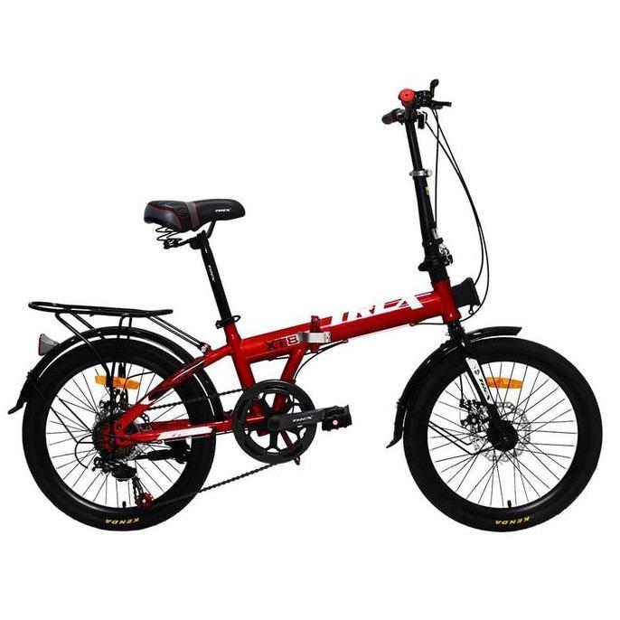 Terlaris Sepeda Lipat Folding Bike 20 Trex Xt-8 Disc Brake 7 Speed Shimano Sepeda Lipat Murah